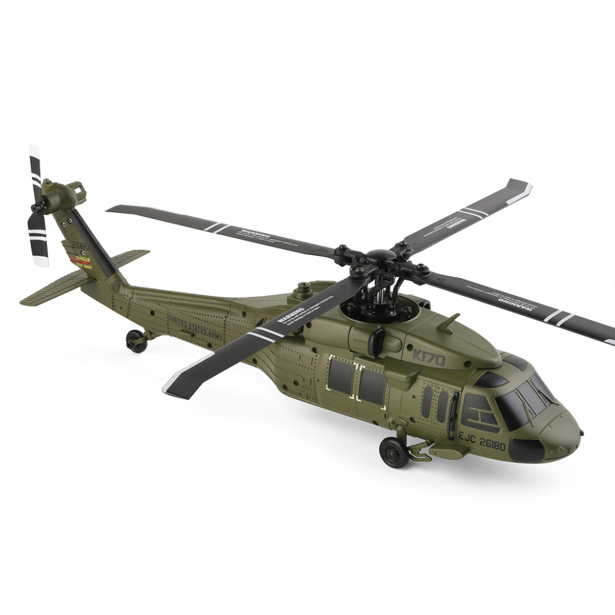 WL-K170 UH-60L 170サイズ 2.4G 4CH フライバーレス RCヘリコプター（左右スロットル調整 RTF版）