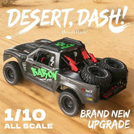 1/10スケール 2.4GHz 4WDブラシレスRCトラック 全地形 高速オフロードカー ジャイロ安定 金属ドライブトレイン LEDライト RTR