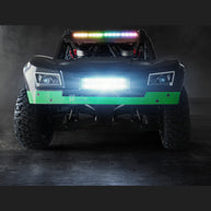 1/10スケール 2.4GHz 4WDブラシレスRCトラック 全地形 高速オフロードカー ジャイロ安定 金属ドライブトレイン LEDライト RTR