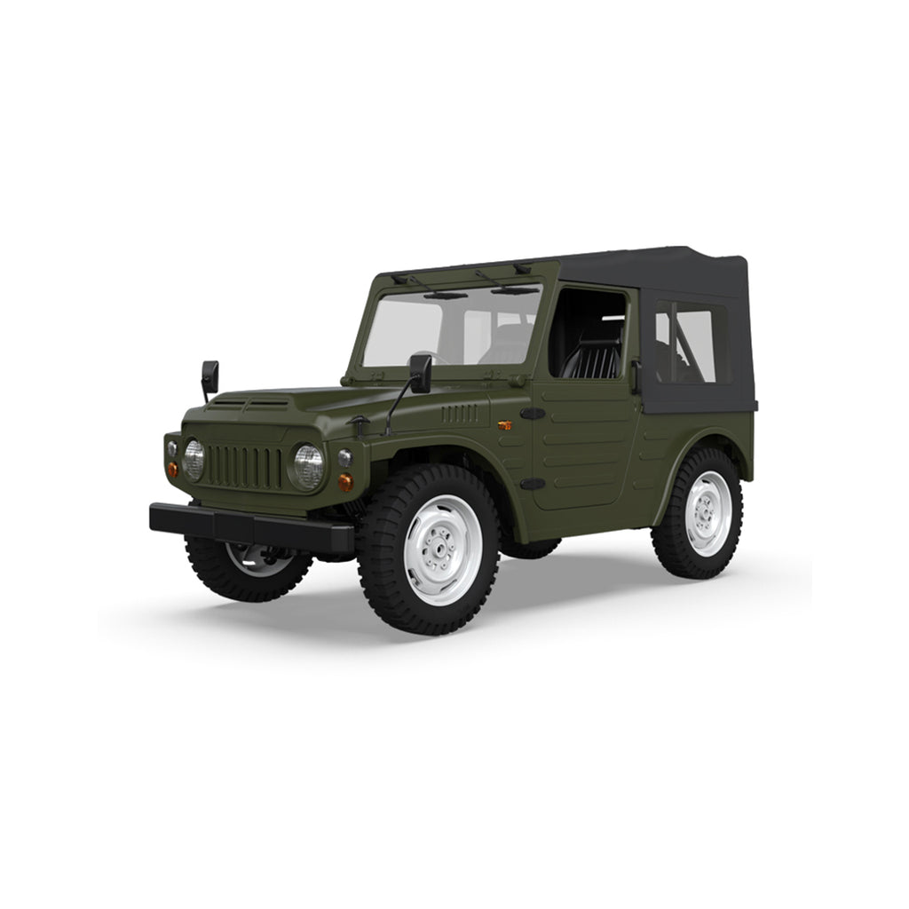 1/10 4WD RCクローラートラック｜2.4GHz無線 比例制御 2速変速 調整式油圧ダンパー LED装備 オフロードラジコン 緑