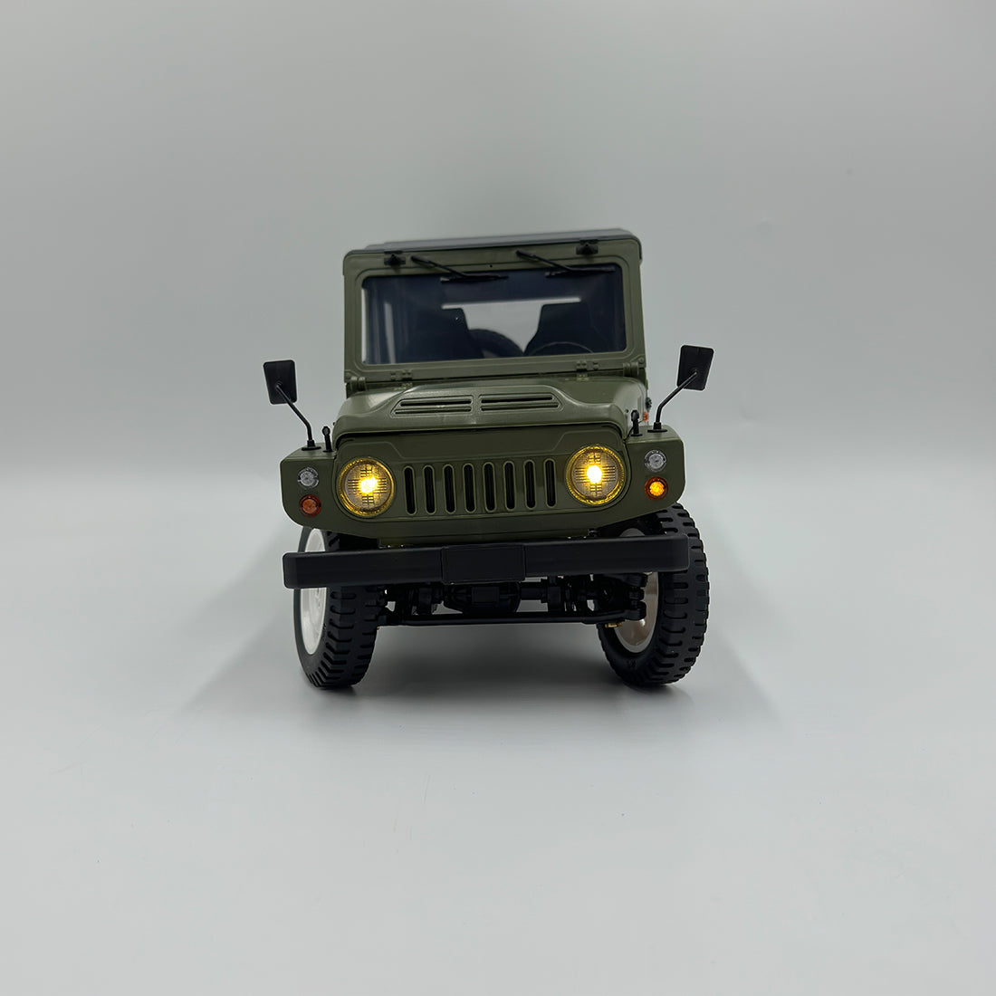 1/10 4WD RCクローラートラック｜2.4GHz無線 比例制御 2速変速 調整式油圧ダンパー LED装備 オフロードラジコン 緑|RTRHOBBYJP