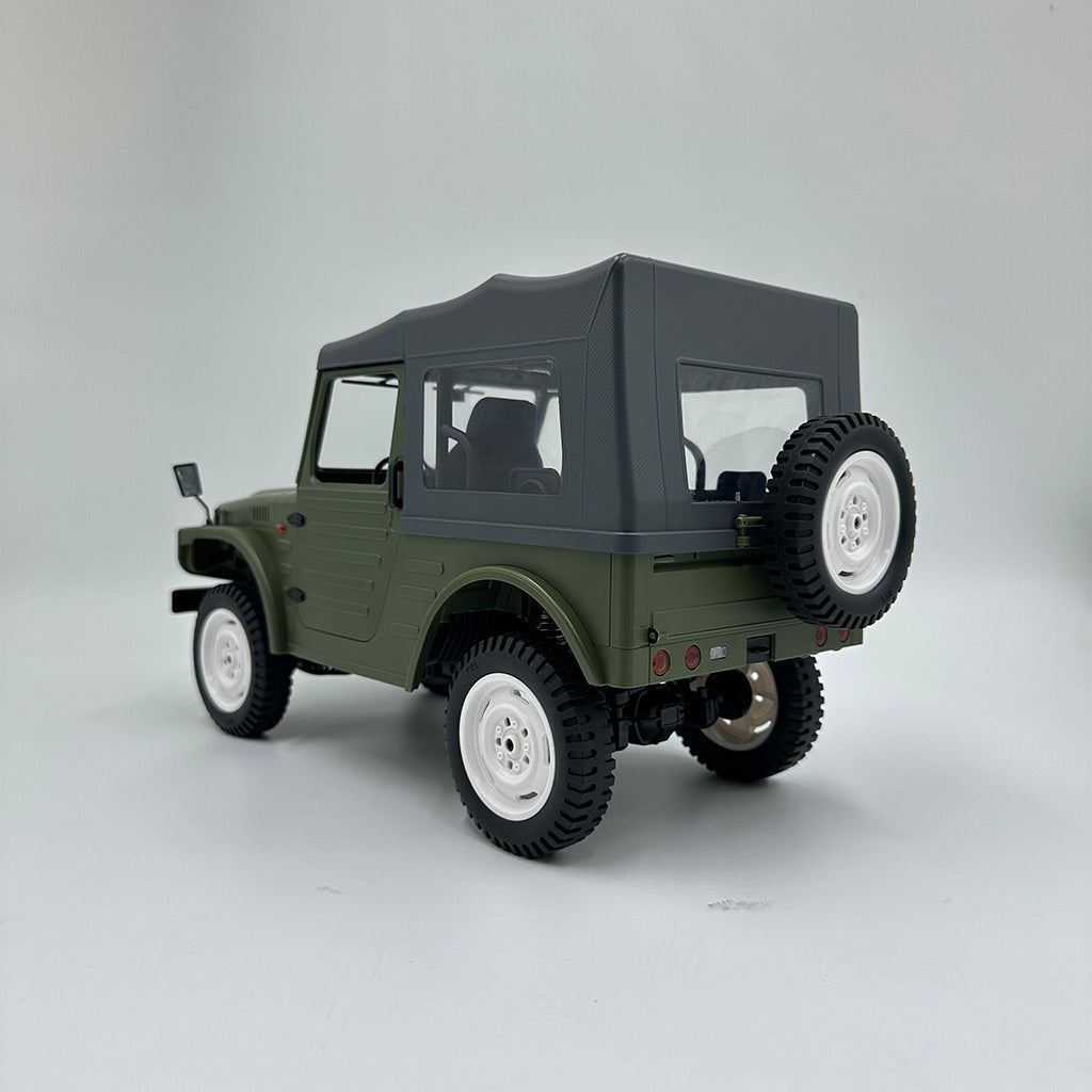 1/10 4WD RCクローラートラック｜2.4GHz無線 比例制御 2速変速 調整式油圧ダンパー LED装備 オフロードラジコン 緑