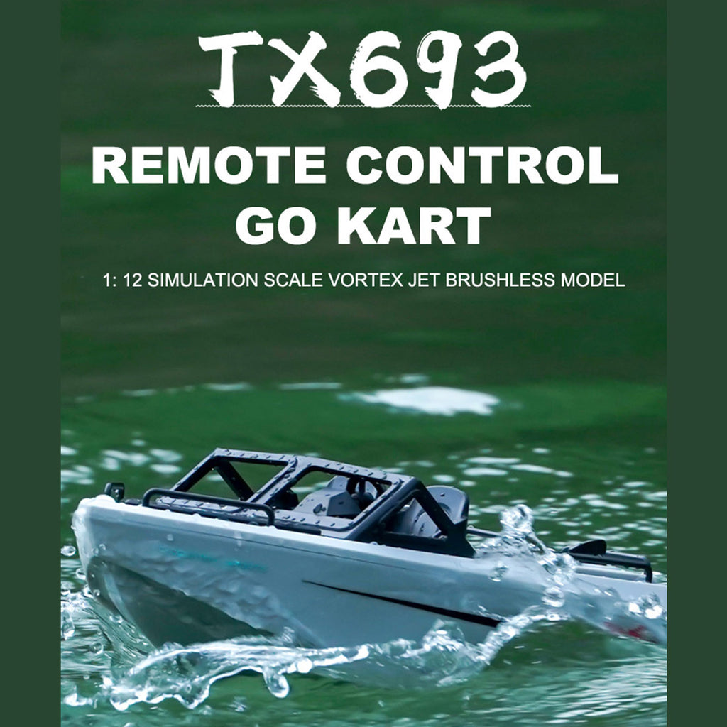 1/12 2.4G 8KM/H RCカートボート RTRバージョン ホワイト 防水 ローバッテリーアラーム