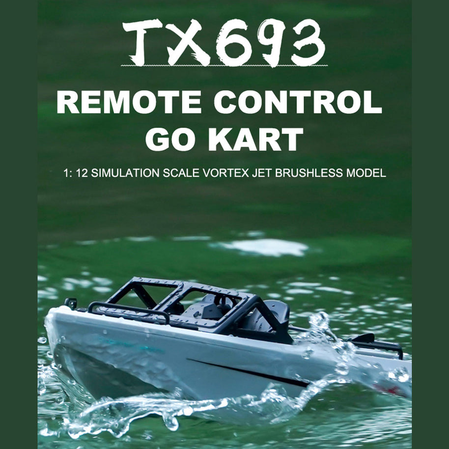 1/12 2.4G 8KM/H RCカートボート RTRバージョン ホワイト 防水 ローバッテリーアラーム