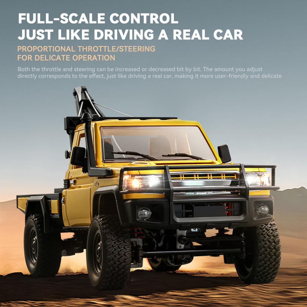 1/12スケール 2.4Gフルプロポーショナル 4WD RCクローラーカー 機能クレーン 昇降フック 2段変速 RTR