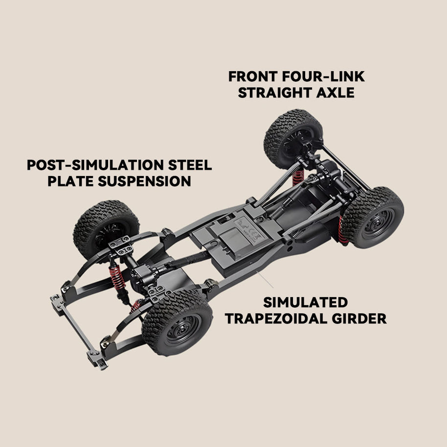 1/12スケール 2.4Gフルプロポーショナル 4WD RCクローラーカー 機能クレーン 昇降フック 2段変速 RTR