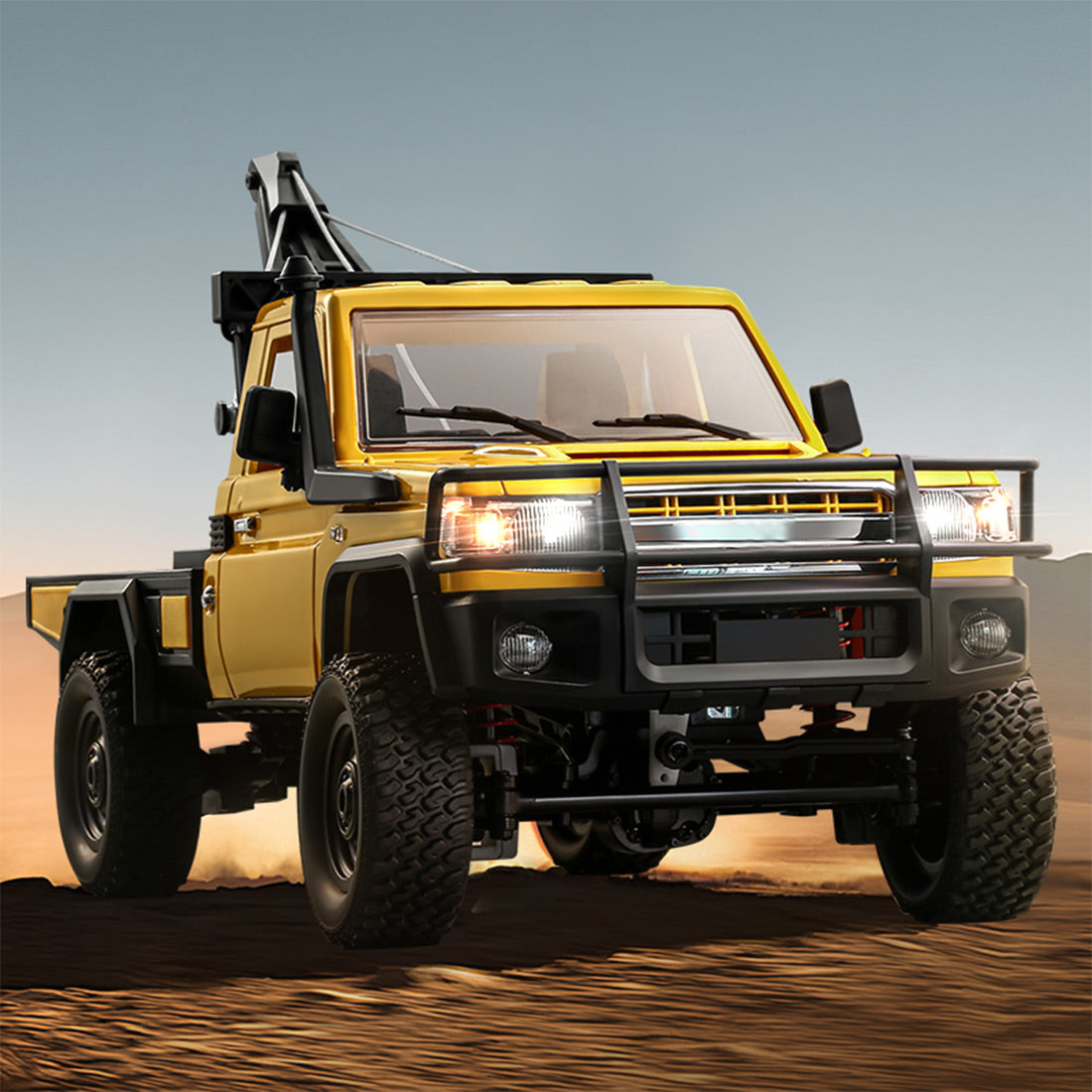 1/12スケール 2.4Gフルプロポーショナル 4WD RCクローラーカー 機能クレーン 昇降フック 2段変速 RTR