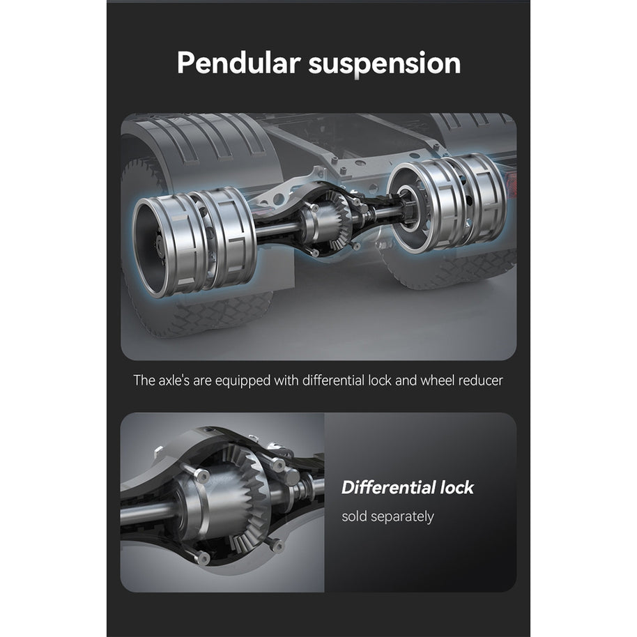 1/14 6x4 RCヘビーデューティカーゴトラクター RTR 2段階ギア トレーラー牽引対応