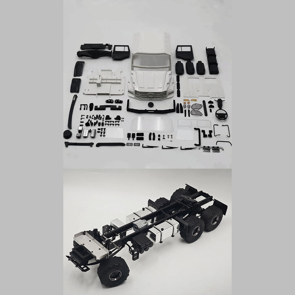1/14 6x6 RCオフロードトラック 2.4GHz デュアルアクチュエーター 機械式トランスミッション RTR