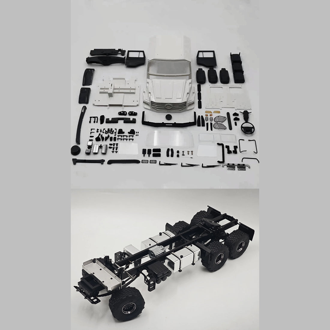 1/14 6x6 RCオフロードトラック 2.4GHz デュアルアクチュエーター 機械式トランスミッション RTR