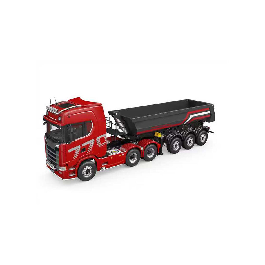 1/14 6x6 RCトラクター 1/14 3軸ダンプトラックセミトレーラー 2.4G RTR ライト&サウンド