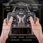 1/14スケール12CH RCダンプトラック 合金荷台 4WD グレー