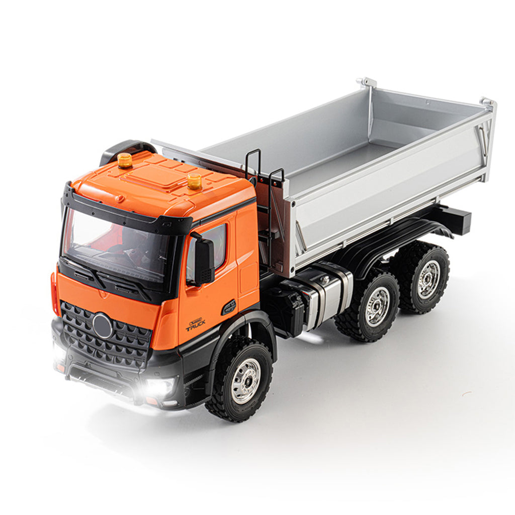 1/14スケール14CH全プロポーショナルRCダンプトラック 合金 RTR オレンジ 6WD - ホビー級ラジコン