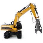 1/14スケール2.4G全金属5-in-1 RCエクスカベーター クラッシャー ロググラブ LEDライト プロ用ラジコン