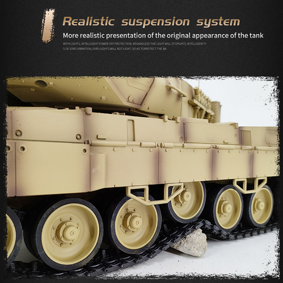 1/16 2.4G ドイツレオパルト2A7主力戦車 ライト&サウンド付き ベーシックバージョン スモーキング機能 BB弾発射