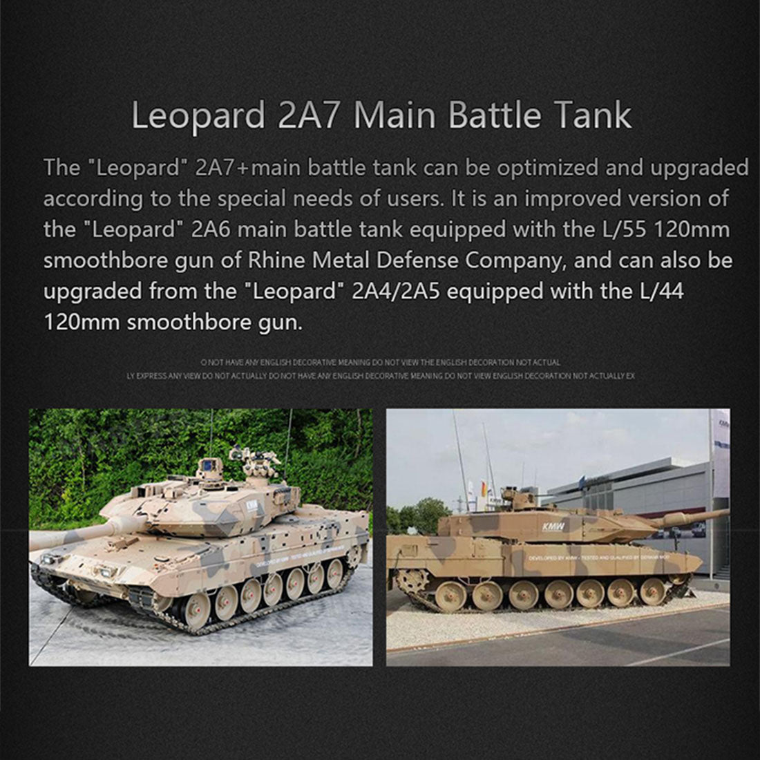 1/16 2.4G ドイツレオパルト2A7主力戦車 ライト&サウンド付き ベーシックバージョン スモーキング機能 BB弾発射