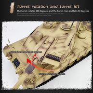 1/16 2.4G ドイツレオパルト2A7主力戦車 ライト&サウンド付き ベーシックバージョン スモーキング機能 BB弾発射