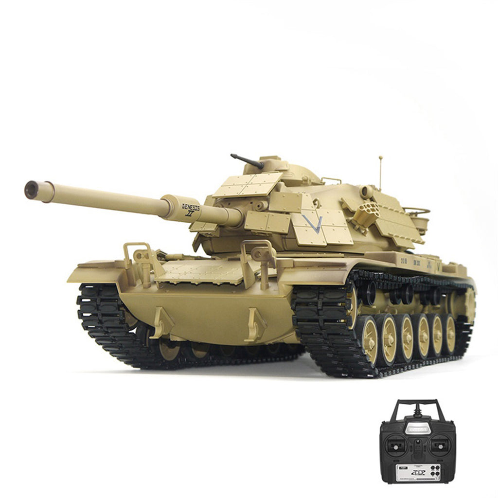 1/16 2.4G RCアメリカンM60A1主力戦車 ライト&サウンド付き ベーシックバージョン 赤外線 スモーキング機能