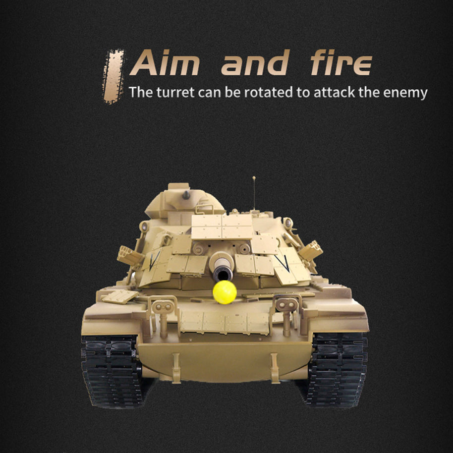 1/16 2.4G RCアメリカンM60A1主力戦車 ライト&サウンド付き ベーシックバージョン 赤外線 スモーキング機能