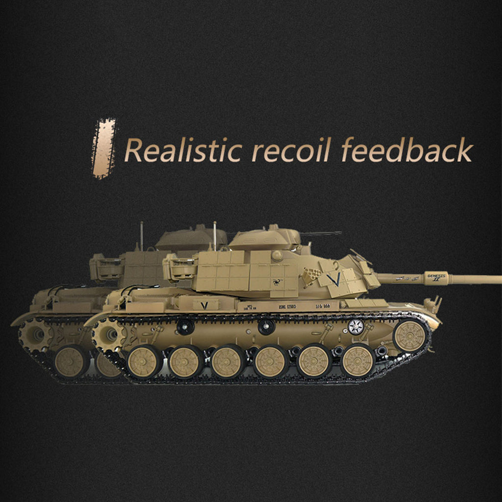 1/16 2.4G RCアメリカンM60A1主力戦車 ライト&サウンド付き ベーシックバージョン 赤外線 スモーキング機能