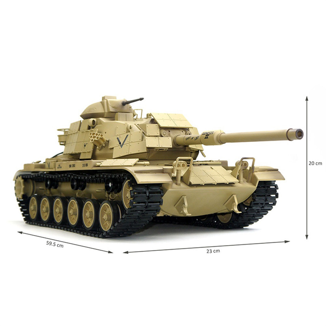 1/16 2.4G RCアメリカンM60A1主力戦車 ライト&サウンド付き ベーシックバージョン 赤外線 スモーキング機能