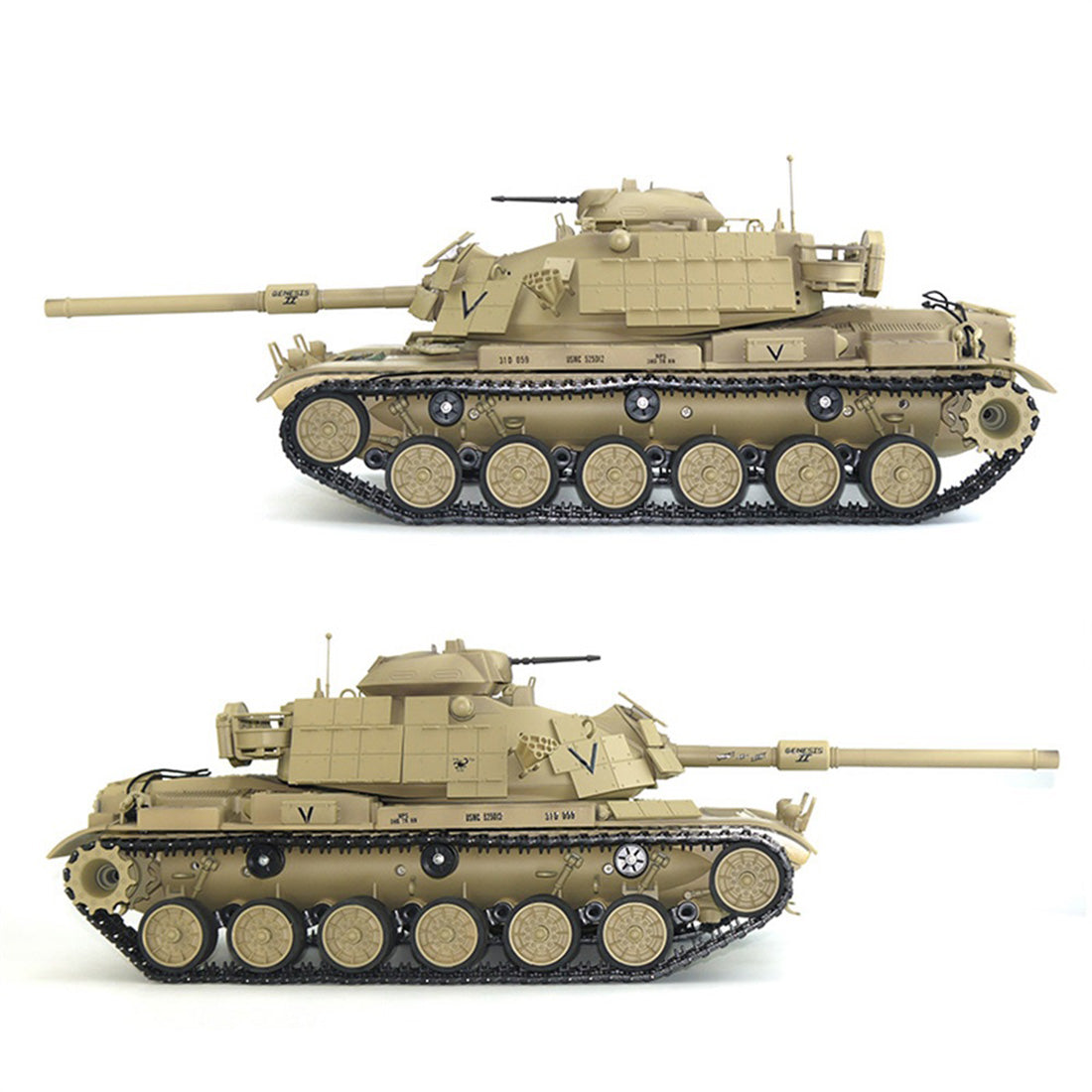 1/16 2.4G RCアメリカンM60A1主力戦車 ライト&サウンド付き ベーシックバージョン 赤外線 スモーキング機能