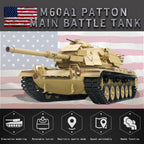 1/16 2.4G RCアメリカンM60A1主力戦車 ライト&サウンド付き ベーシックバージョン 赤外線 スモーキング機能