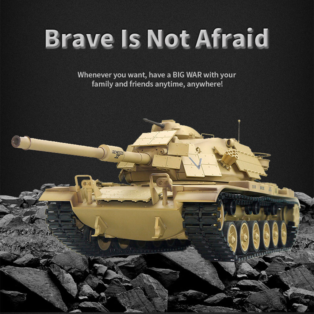 1/16 2.4G RCアメリカンM60A1主力戦車 ライト&サウンド付き ベーシックバージョン 赤外線 スモーキング機能