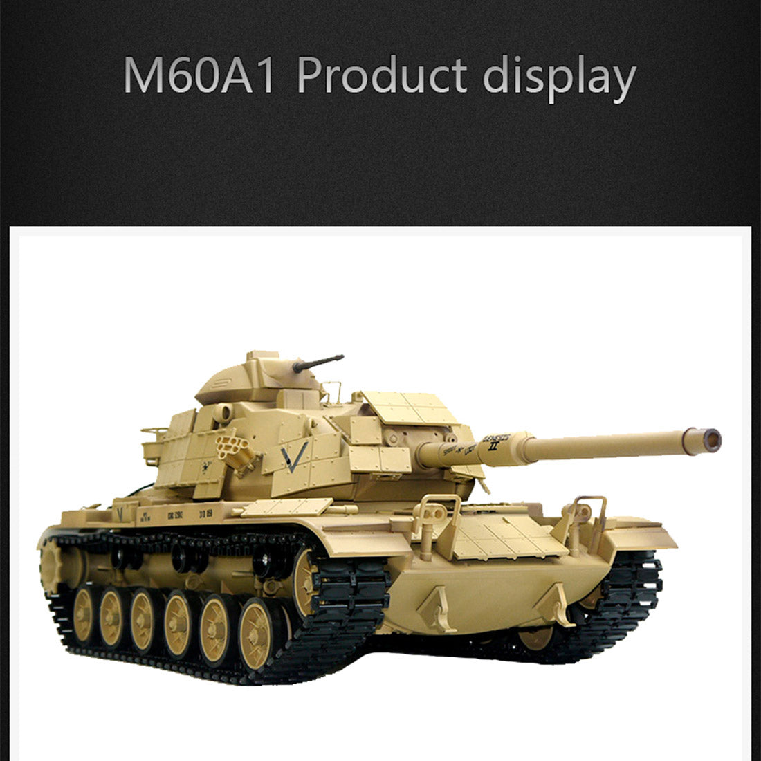 1/16 2.4G RCアメリカンM60A1主力戦車 ライト&サウンド付き ベーシックバージョン 赤外線 スモーキング機能