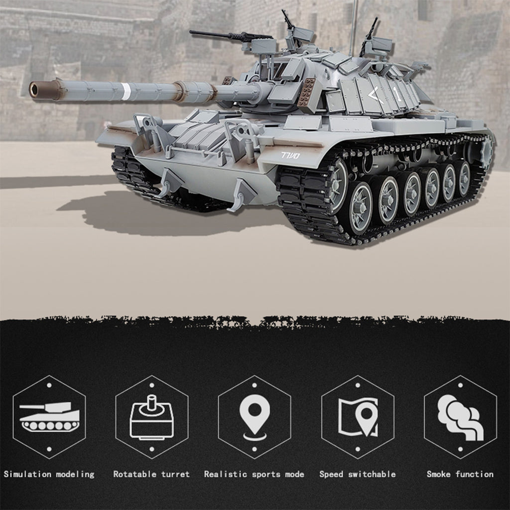 1/16 2.4G シミュレーション イスラエル M60W ERA マガッハ3戦車 軍用RCトイ