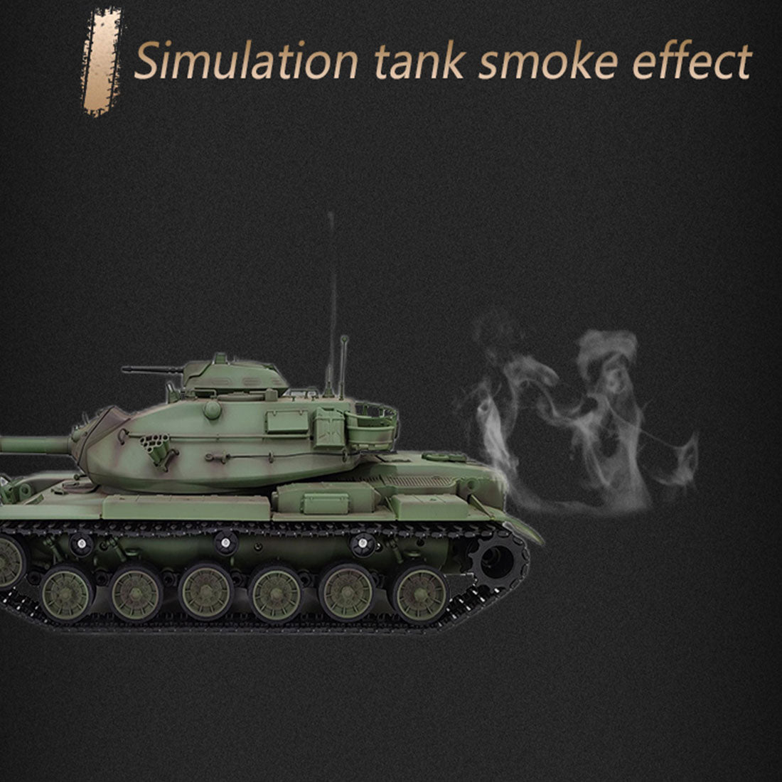 1/16 米軍M60A3 RC戦車 2.4G 基本版 軍緑 スモーク・音響・BB発射