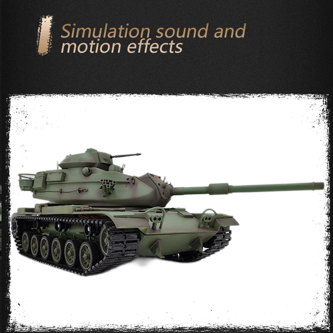 1/16 米軍M60A3 RC戦車 2.4G 基本版 軍緑 スモーク・音響・BB発射