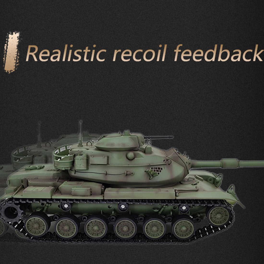 1/16 米軍M60A3 RC戦車 2.4G 基本版 軍緑 スモーク・音響・BB発射