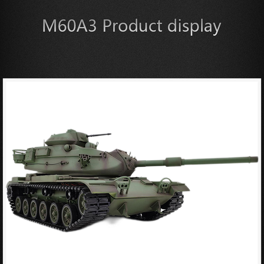 1/16 米軍M60A3 RC戦車 2.4G 基本版 軍緑 スモーク・音響・BB発射