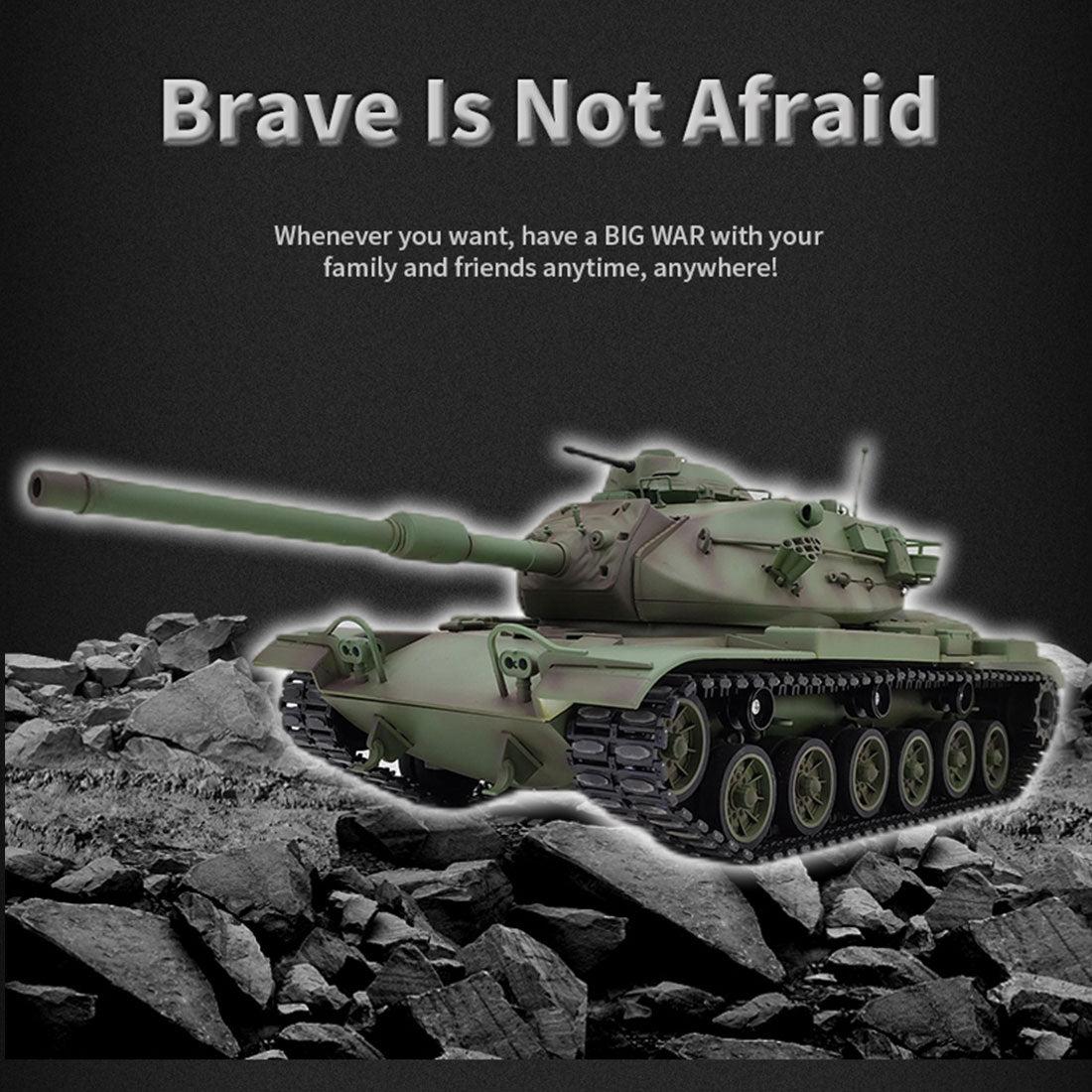 1/16 米軍M60A3 RC戦車 2.4G 基本版 軍緑 スモーク・音響・BB発射