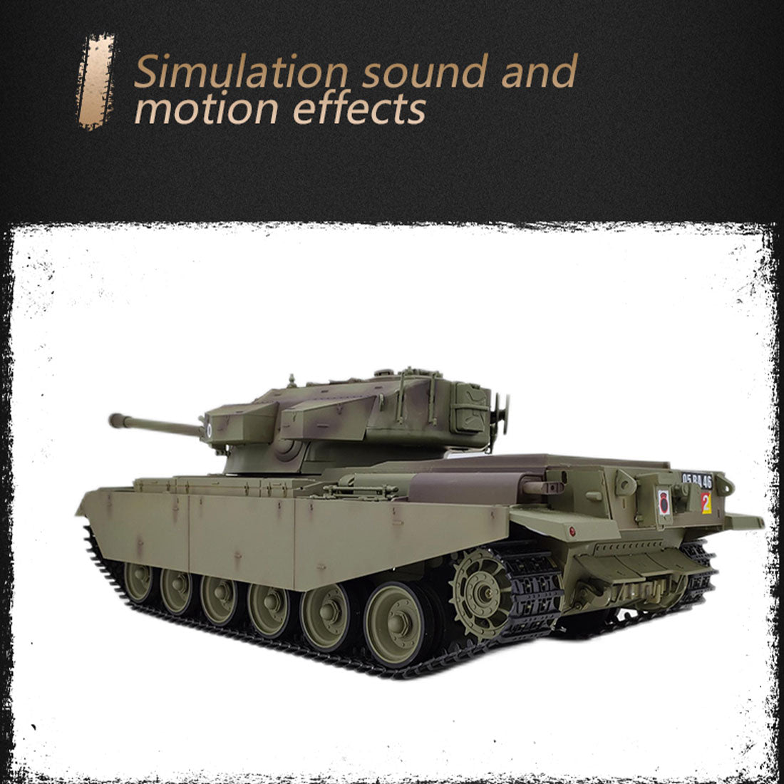 1/16 英国センチュリオンMK5 RC戦車 2.4G 基本版 軍緑 スモーク・音響・BB発射
