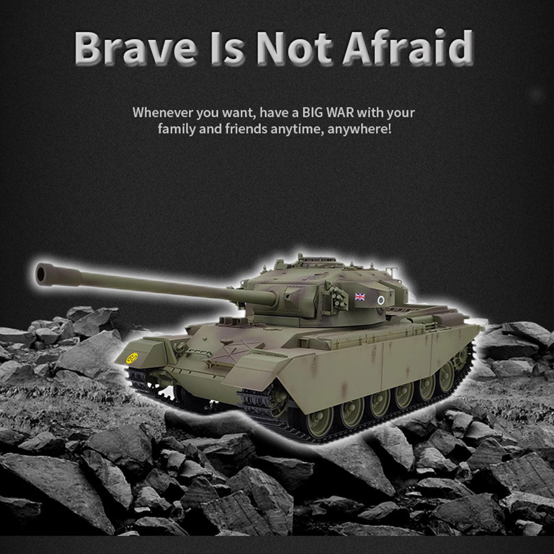1/16 英国センチュリオンMK5 RC戦車 2.4G 基本版 軍緑 スモーク・音響・BB発射