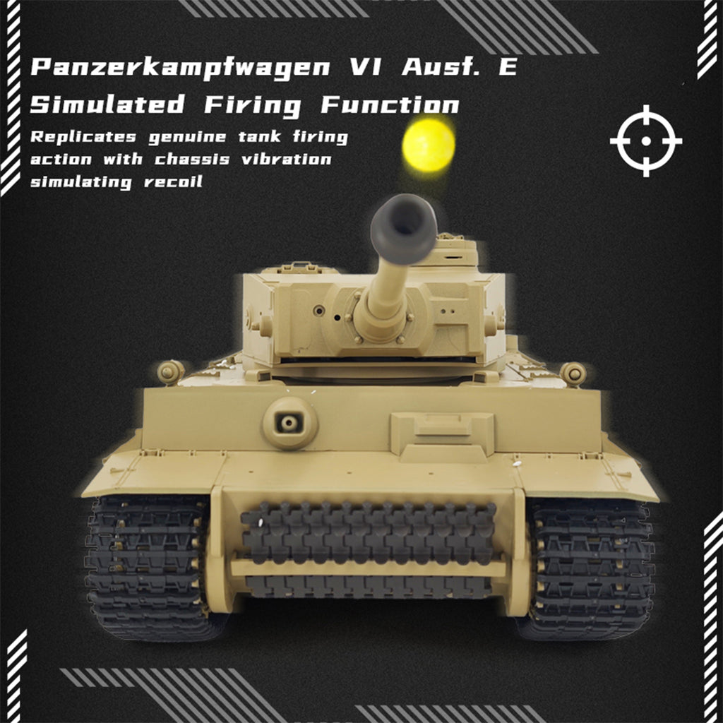 1/16ドイツタイガーL重戦車 RC 2.4G全プロポーショナル 7.0基板 スモーク・音響・発射機能 原地旋回 RTR