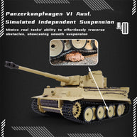 1/16ドイツタイガーL重戦車 RC 2.4G全プロポーショナル 7.0基板 スモーク・音響・発射機能 原地旋回 RTR