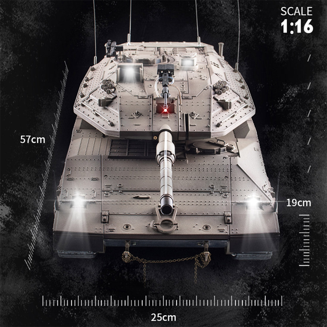 1/16 イスラエル メルカバIV RC戦車 2.4G 基本版 7.1システム 赤外線戦闘・BB発射