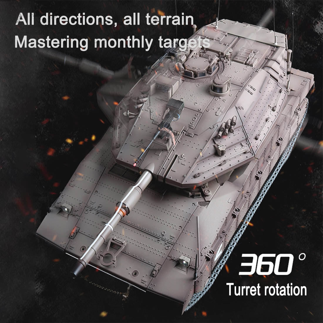 1/16 イスラエル メルカバIV RC戦車 2.4G 基本版 7.1システム 赤外線戦闘・BB発射