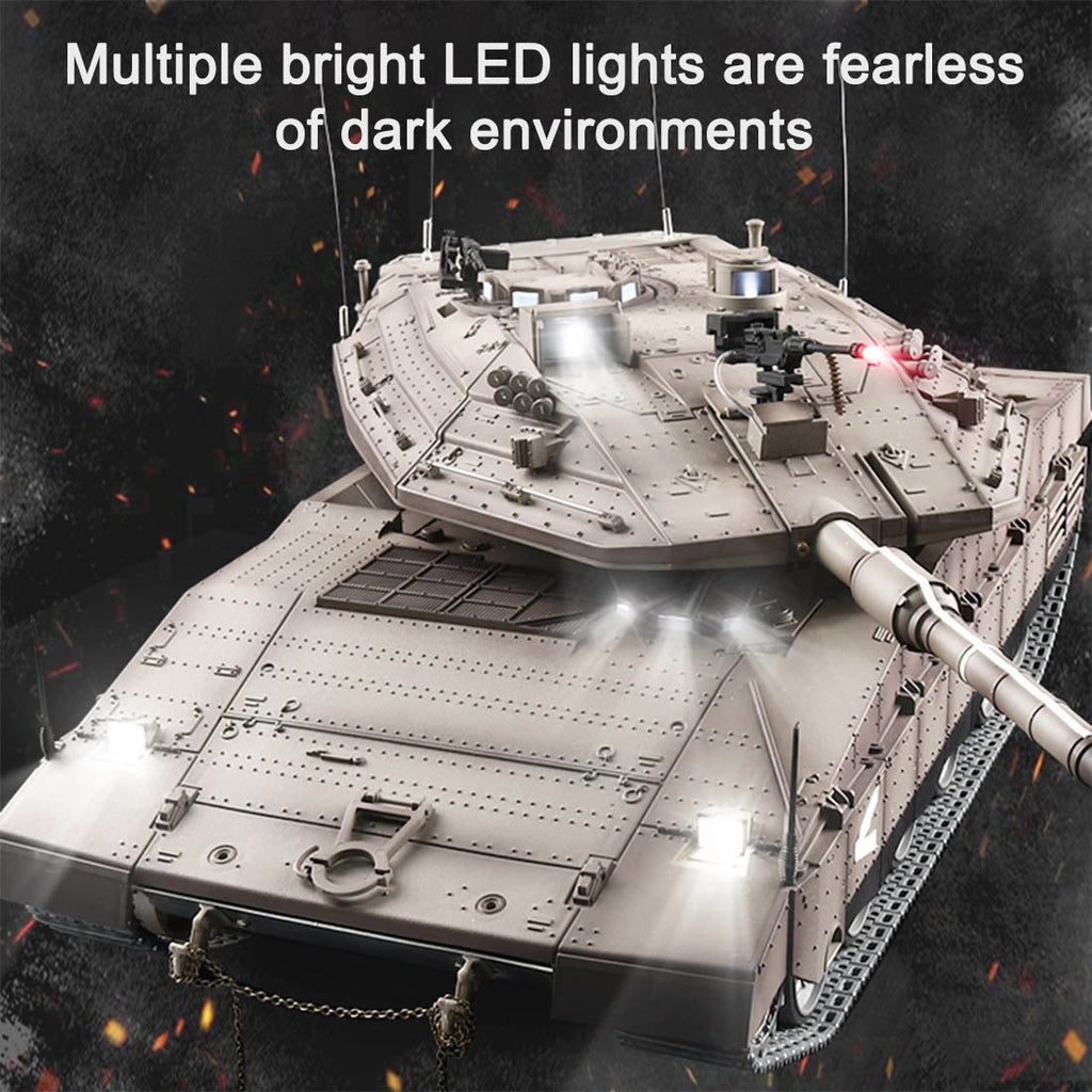 1/16 イスラエル メルカバIV RC戦車 2.4G 7.1最新システム 赤外線戦闘 BB発射 スモーク効果