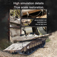 1/16 イスラエル メルカバIV RC戦車 2.4G 7.1最新システム 赤外線戦闘 BB発射 スモーク効果