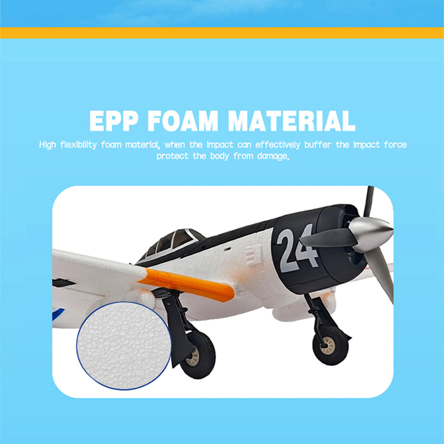 1/16スケール 2.4G 4CH EPP固定翼 リアルistic RC航空機モデル（RTFバージョン/ホワイト）