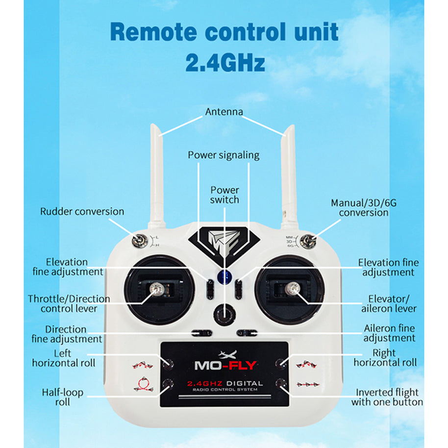 1/16スケール 2.4G 4CH EPP固定翼 リアルistic RC航空機モデル（RTFバージョン/ホワイト）