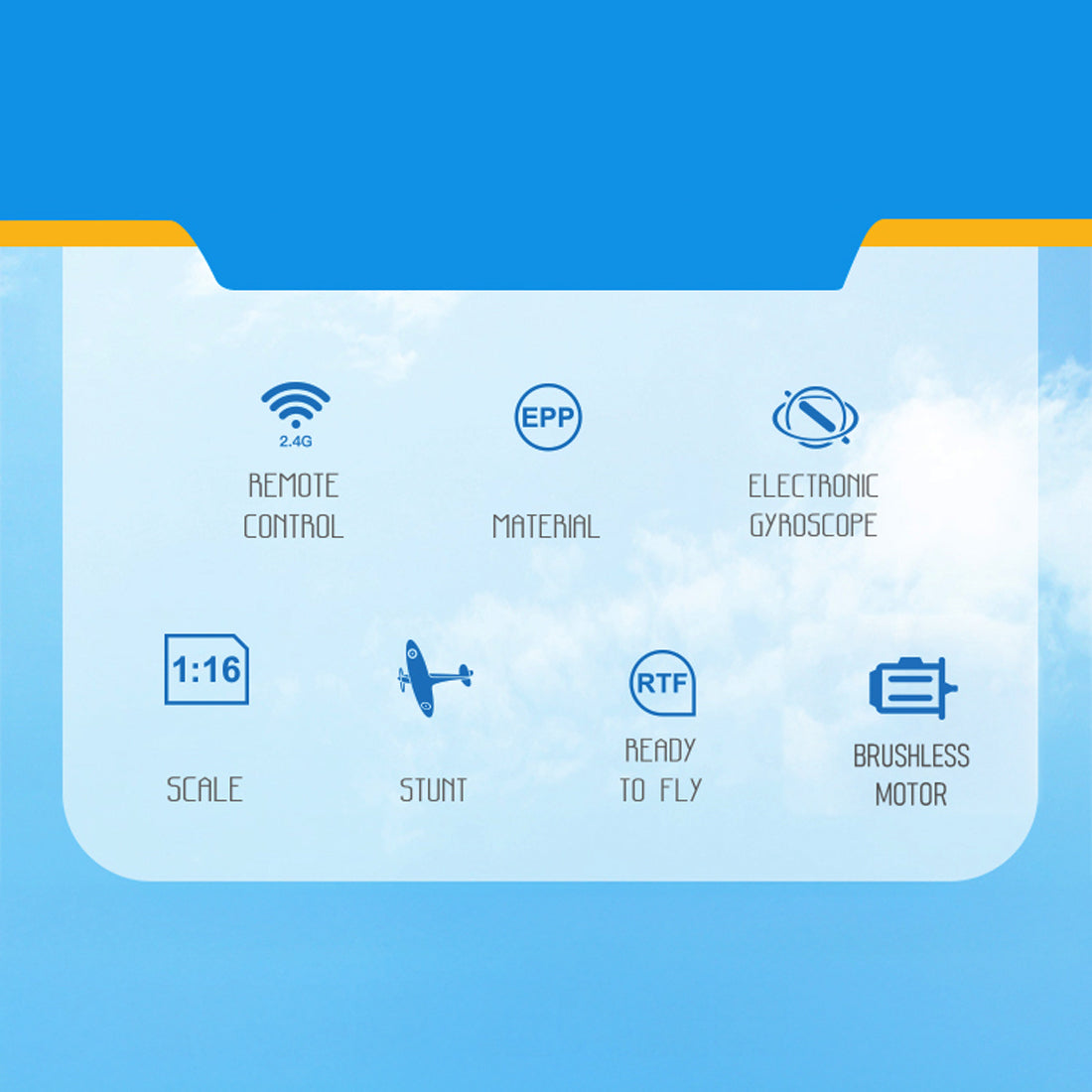 1/16スケール 2.4G 4CH EPP固定翼 リアルistic RC航空機モデル（RTFバージョン/ホワイト）