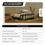 1/16スケール2.4G英国クルセイダーRC戦車 全プロポーショナル 2段階速度 反動シミュレーション