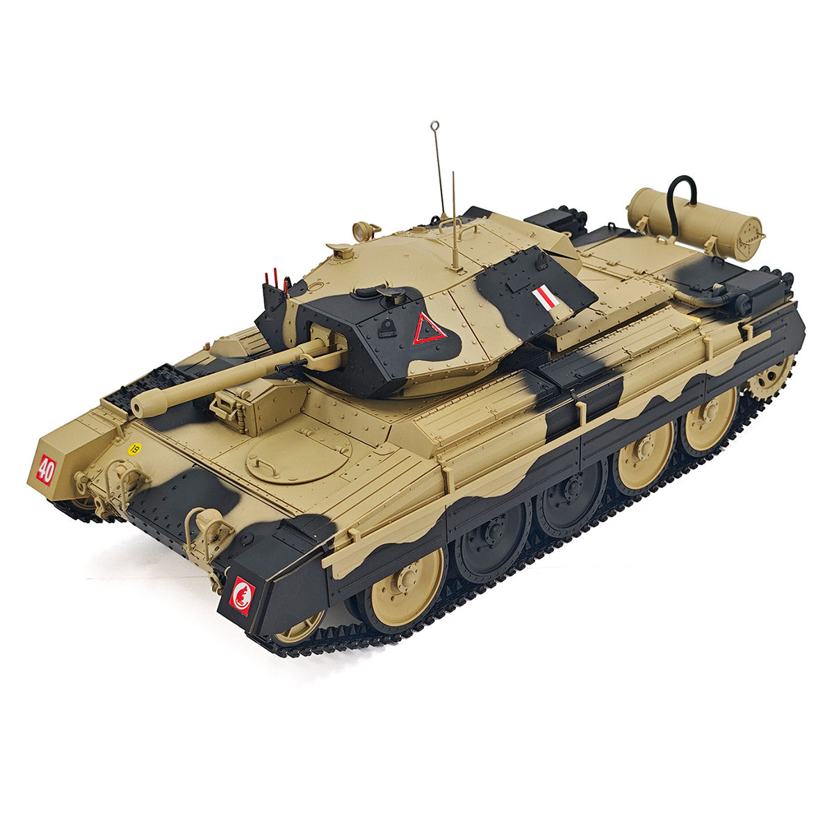 1/16スケール2.4G英国クルセイダーRC戦車 全プロポーショナル 2段階速度 反動シミュレーション