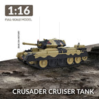 1/16スケール2.4G英国クルセイダーRC戦車 全プロポーショナル 2段階速度 反動シミュレーション
