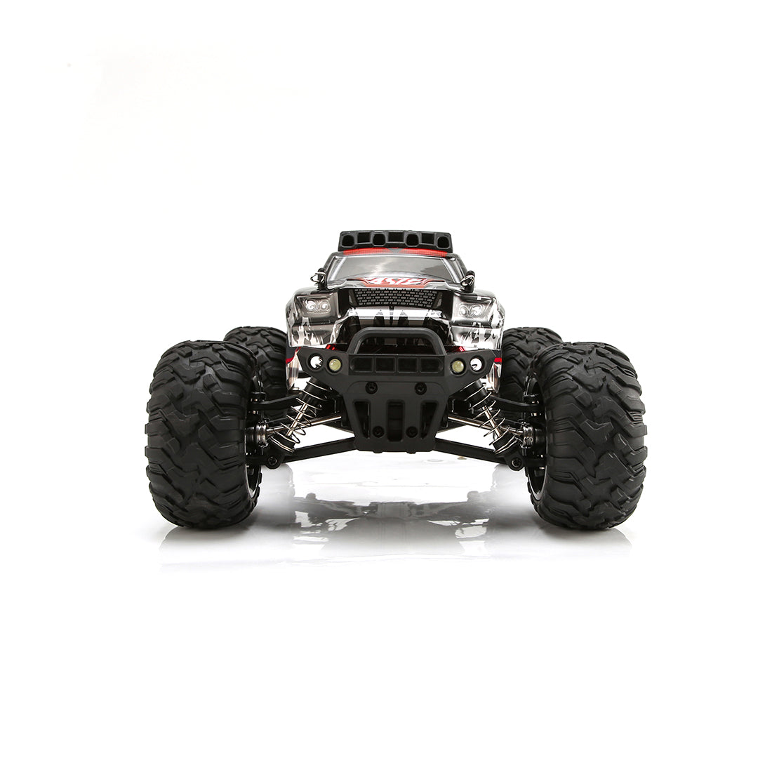 1/16スケール 4WD RC大型タイヤトラック 2.4GHzプロポーショナル制御 全地形防水 金属ダンパー RTRセット レッド